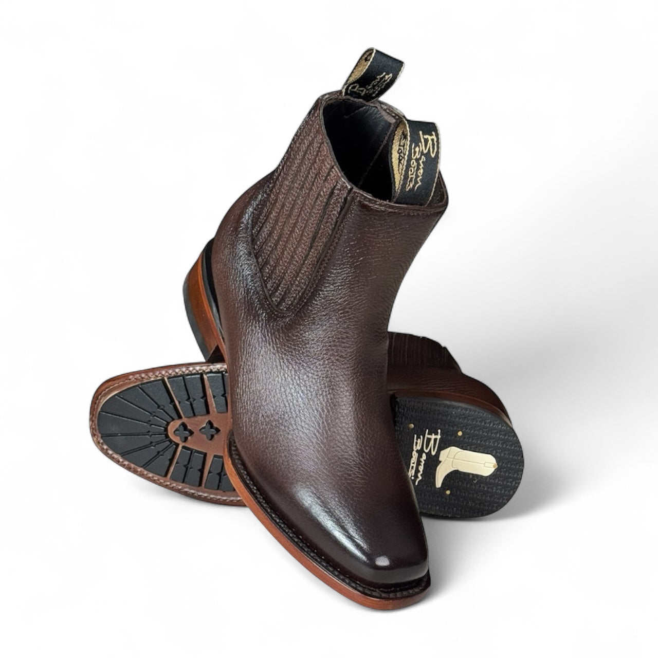 Botín Elegante piel Venado Genuina | 704 Café
