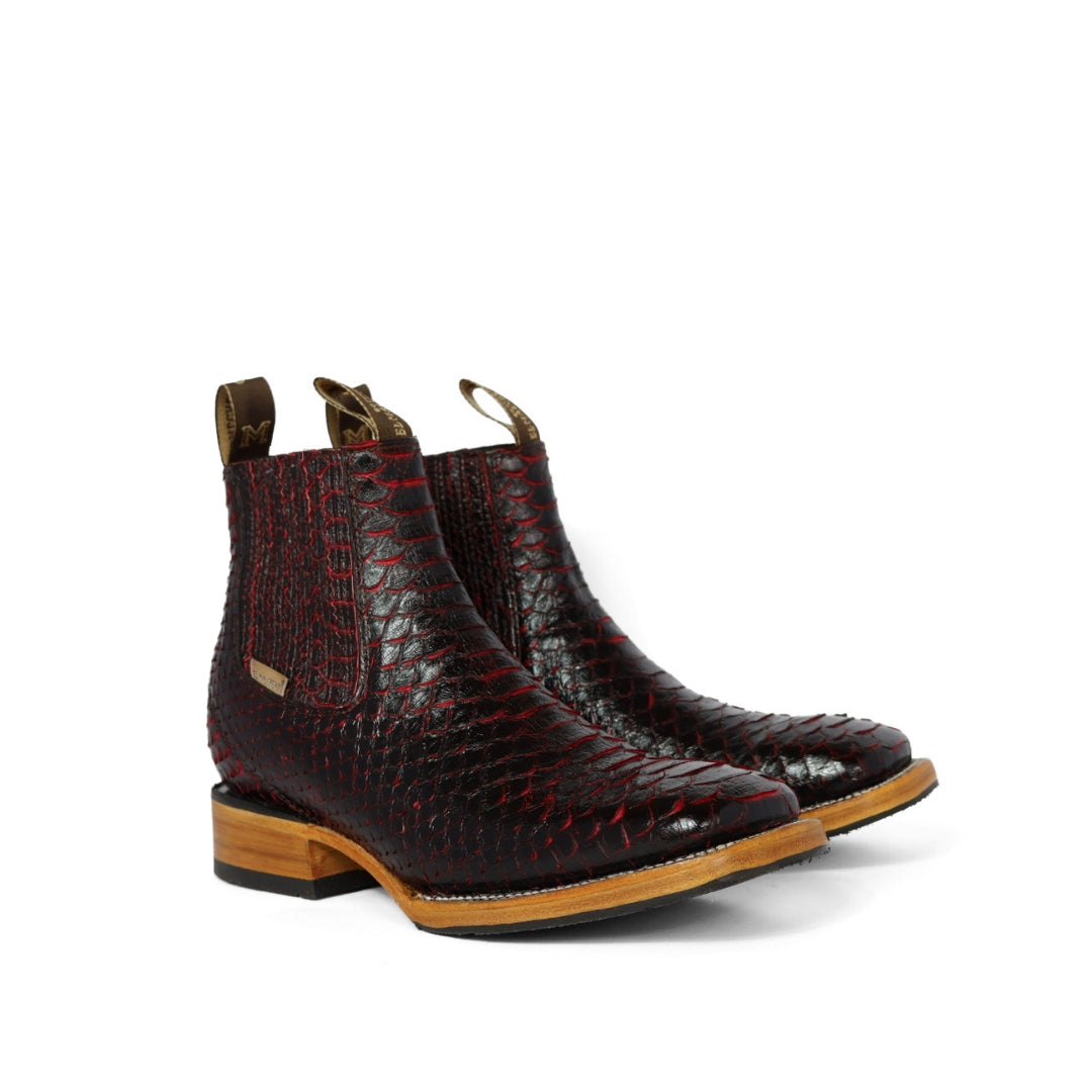 Botin piel de piton completo red devil RB317
