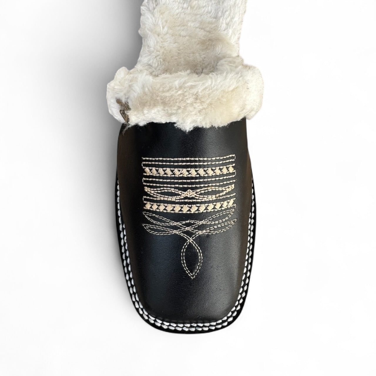 Pantufla vaquera negra RBP1