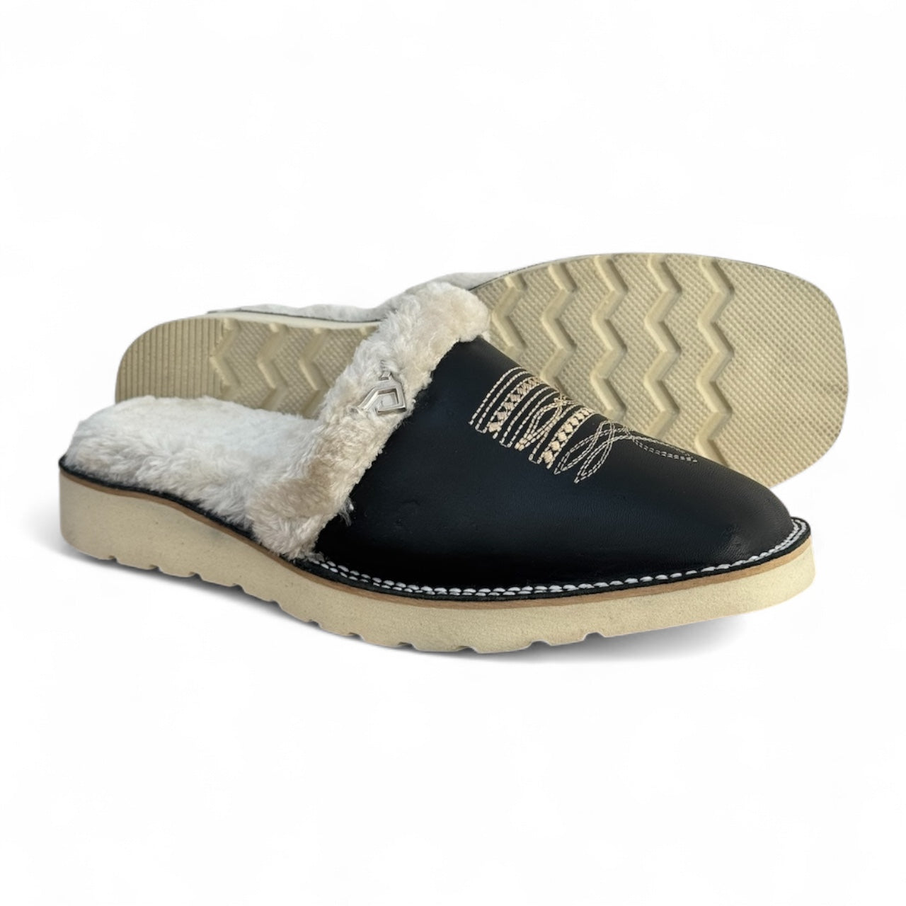 Pantufla vaquera negra RBP1