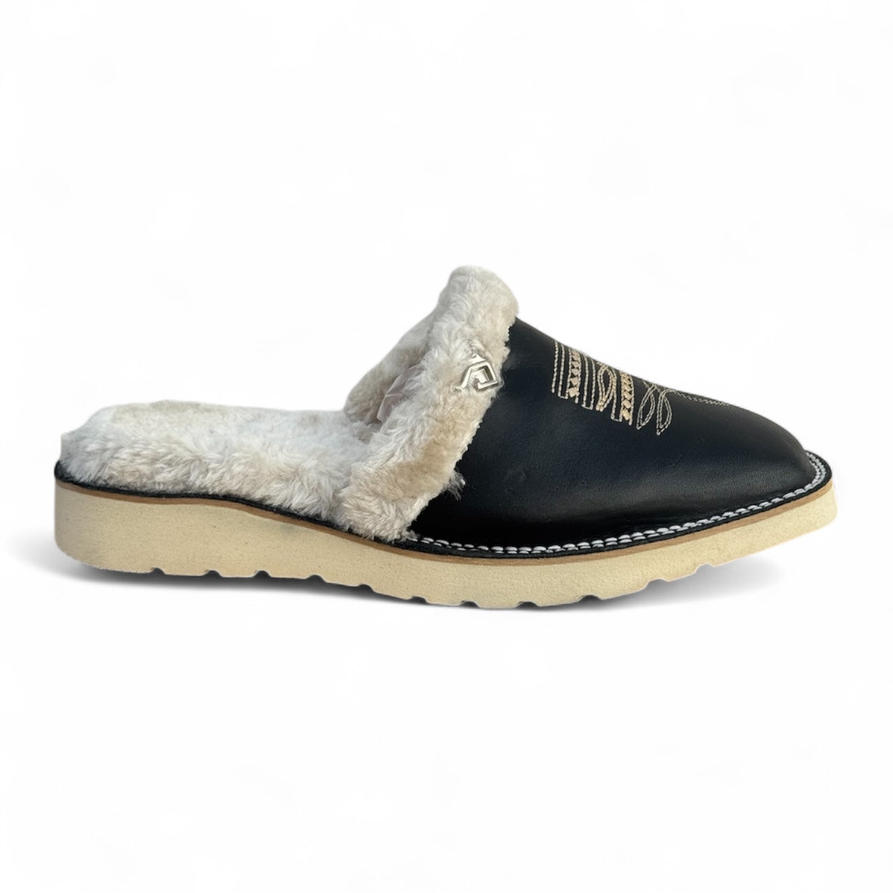 Pantufla vaquera negra RBP1