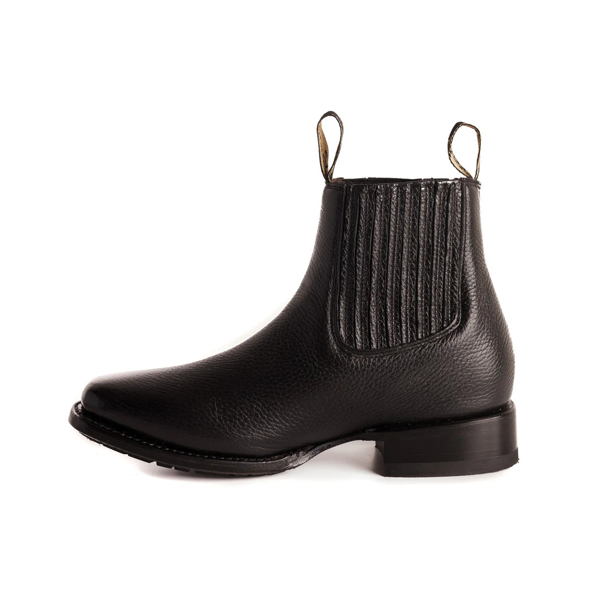 Botín Elegante Piel Venado Genuina | 704 Negro