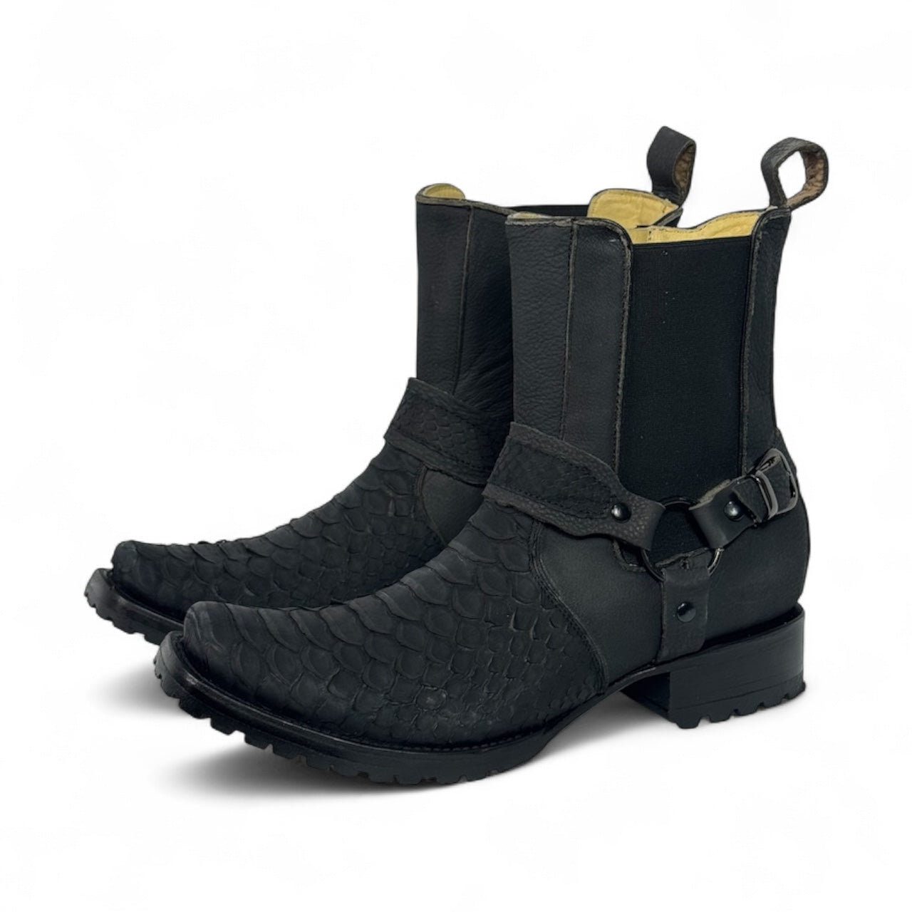 Botin Dubai Piel de Pitón Genuina estilo migue RB319
