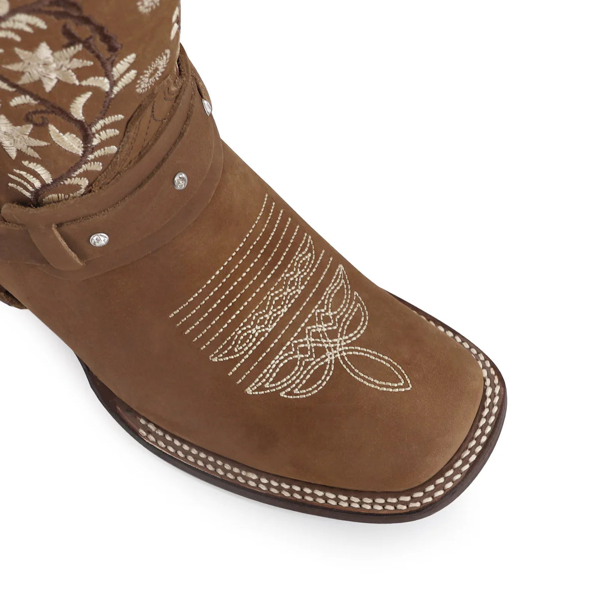 Bota Vaquera En Piel Genuina: Famosa Miel