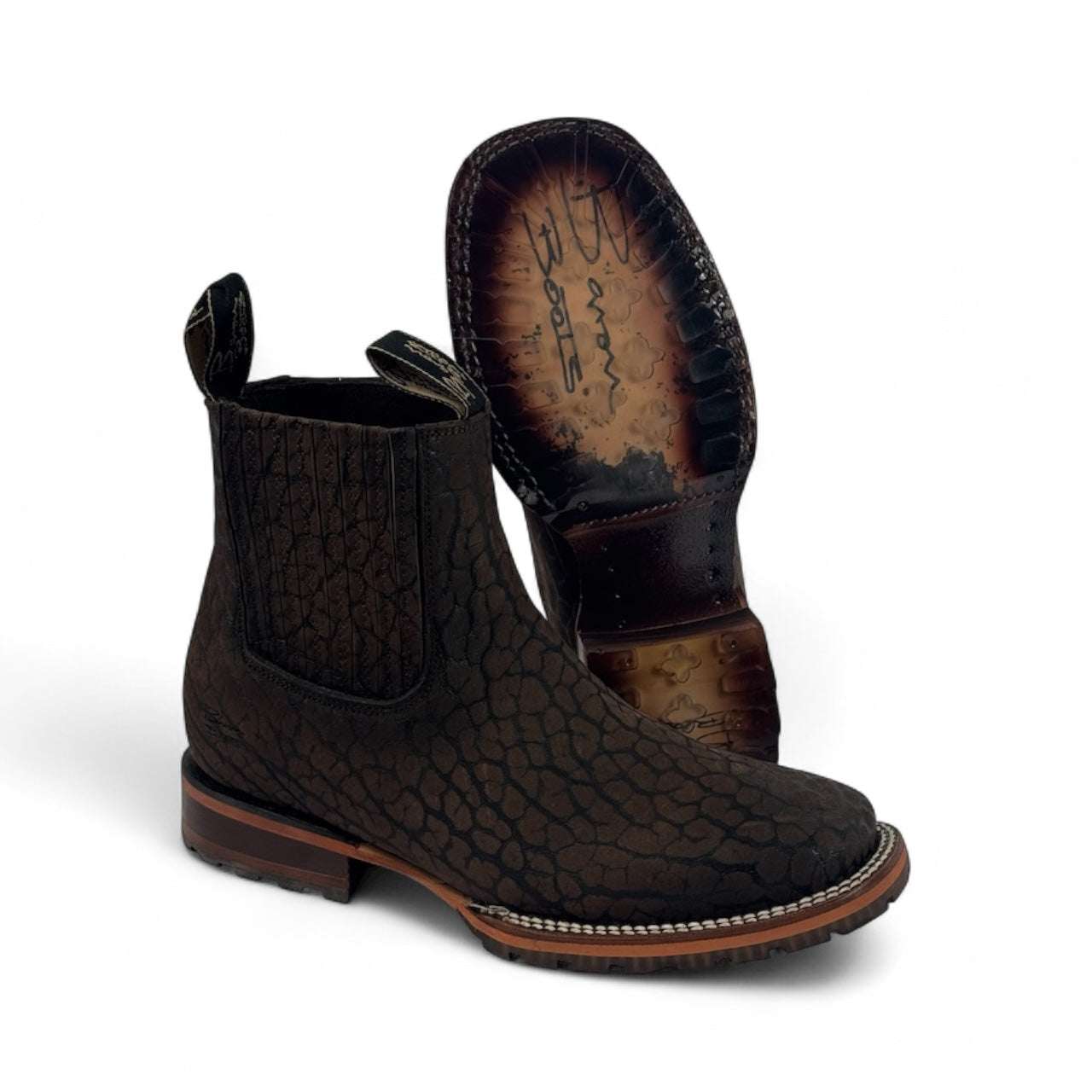Botín Sierra Piel Cuello De Toro Genuina | Cafe Work Boots