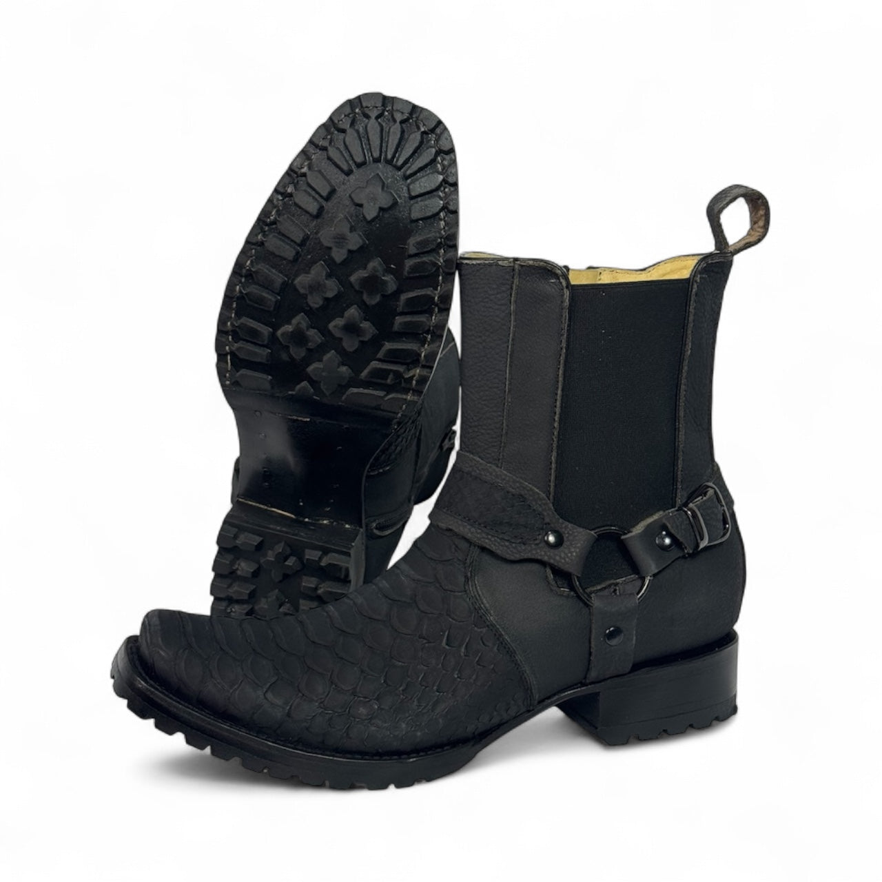 Botin Dubai Piel de Pitón Genuina estilo migue RB319