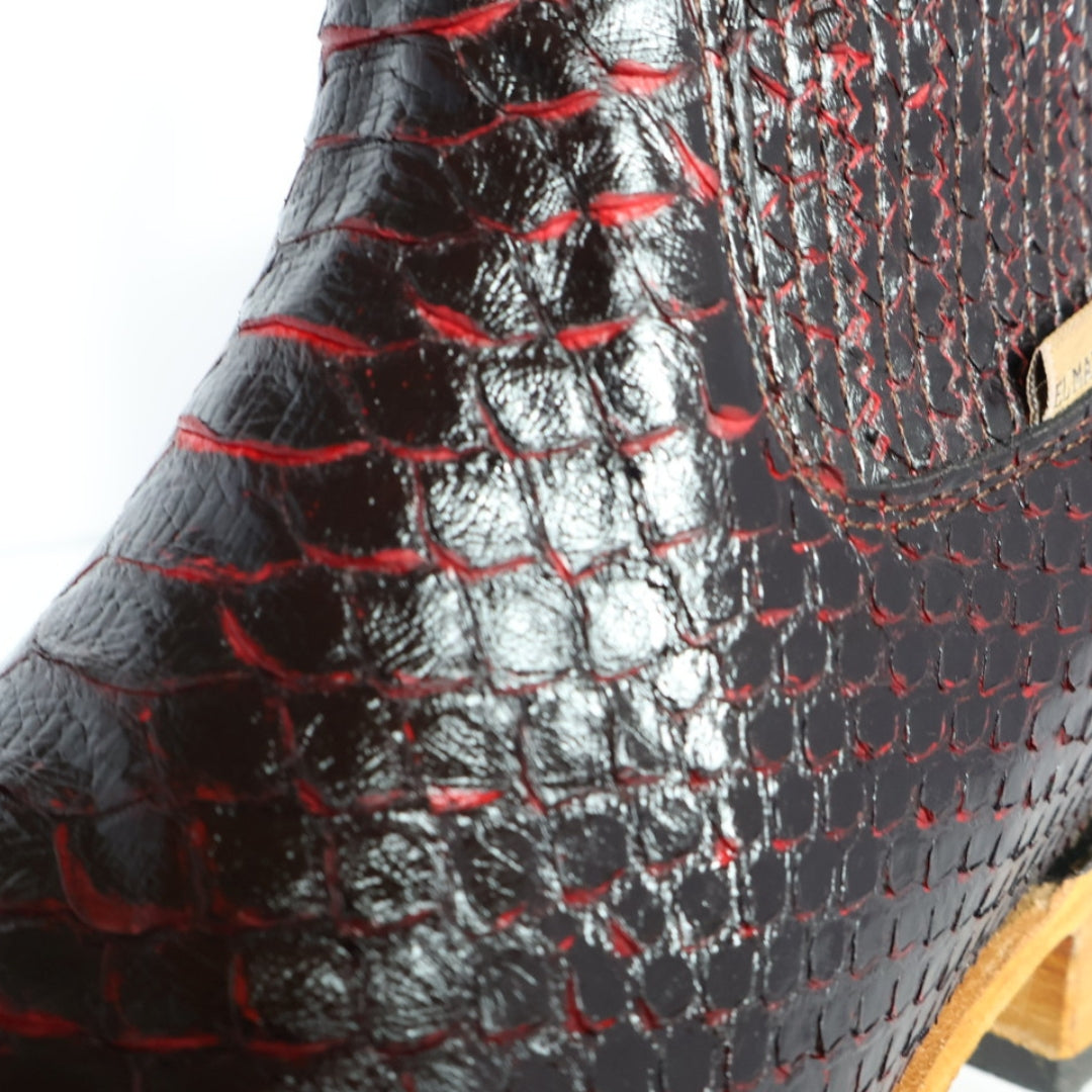 Botin piel de piton completo red devil RB317