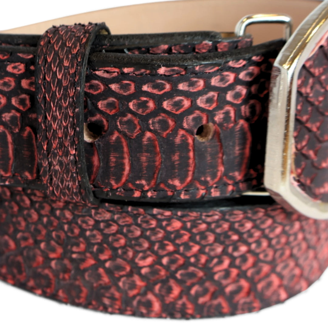 Cinturon piel de piton blackchery