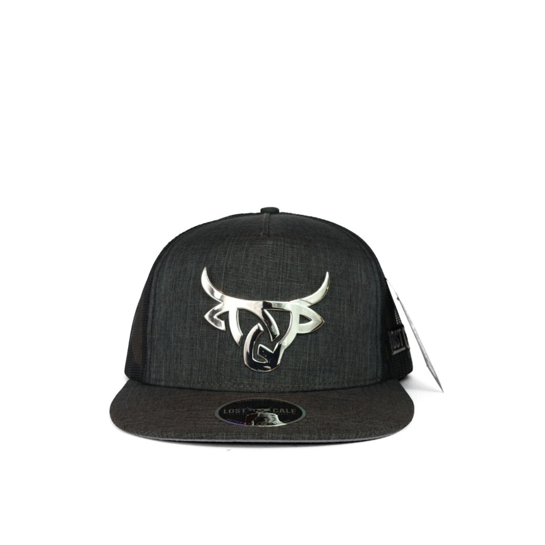 Gorra lost calf gris placa metalica