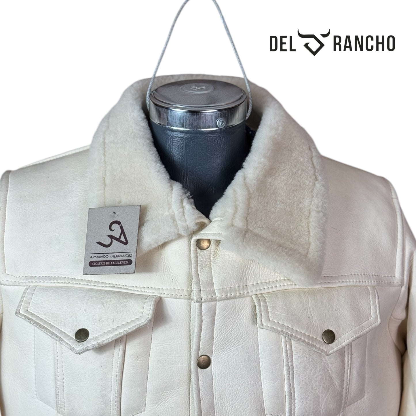 Chamarra Marlboro White Stallion En Piel Genuina
