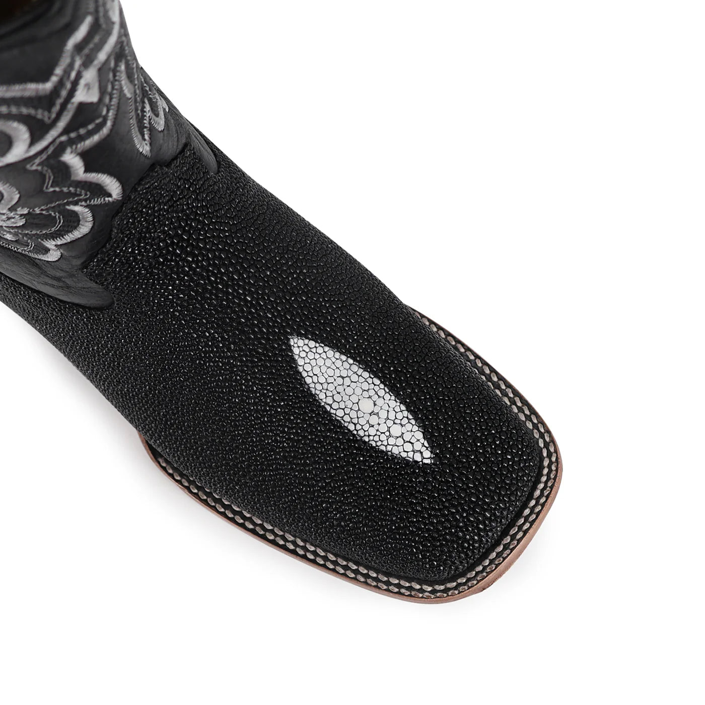 Bota Bulldog En Piel De Mantarraya Macho Original Negro
