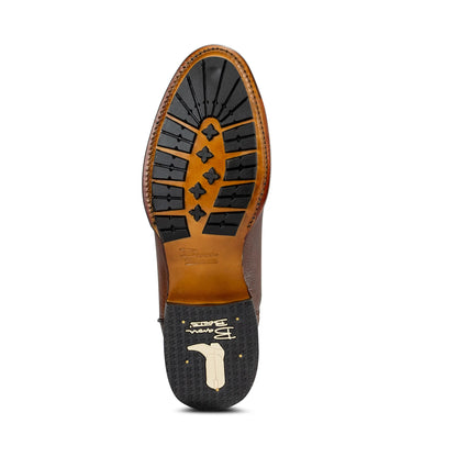 Botin Praga Miel Piel Venado Genuina| Oval