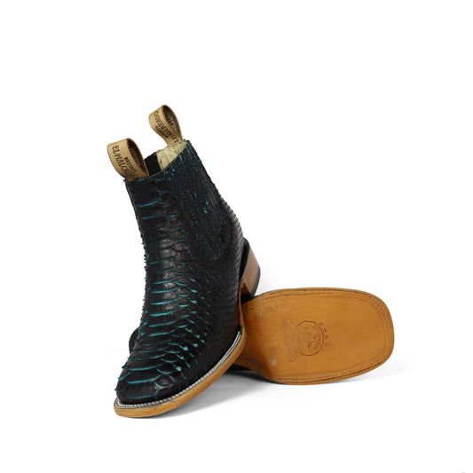 Botin piel de piton completo blueberry RB316