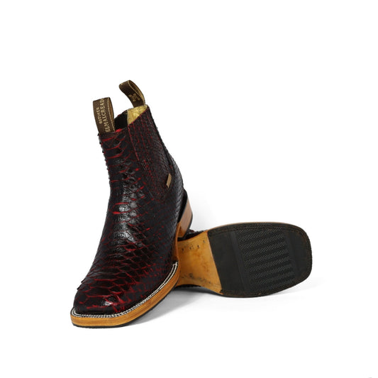 Botin piel de piton completo red devil RB317