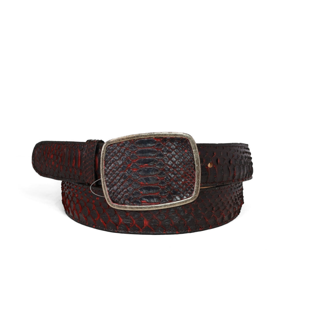 Cinturon piel de piton red devil HC