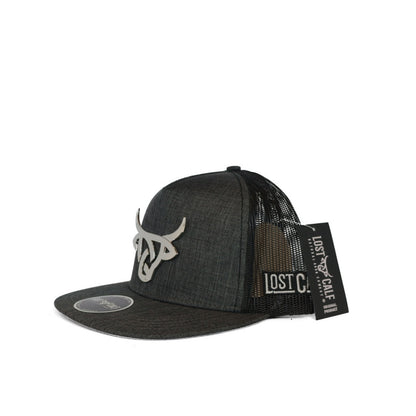 Gorra lost calf gris placa metalica