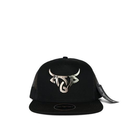 Gorra lost calf negra placa metalica