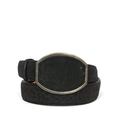 Cinturón piel cuello de toro negro HC