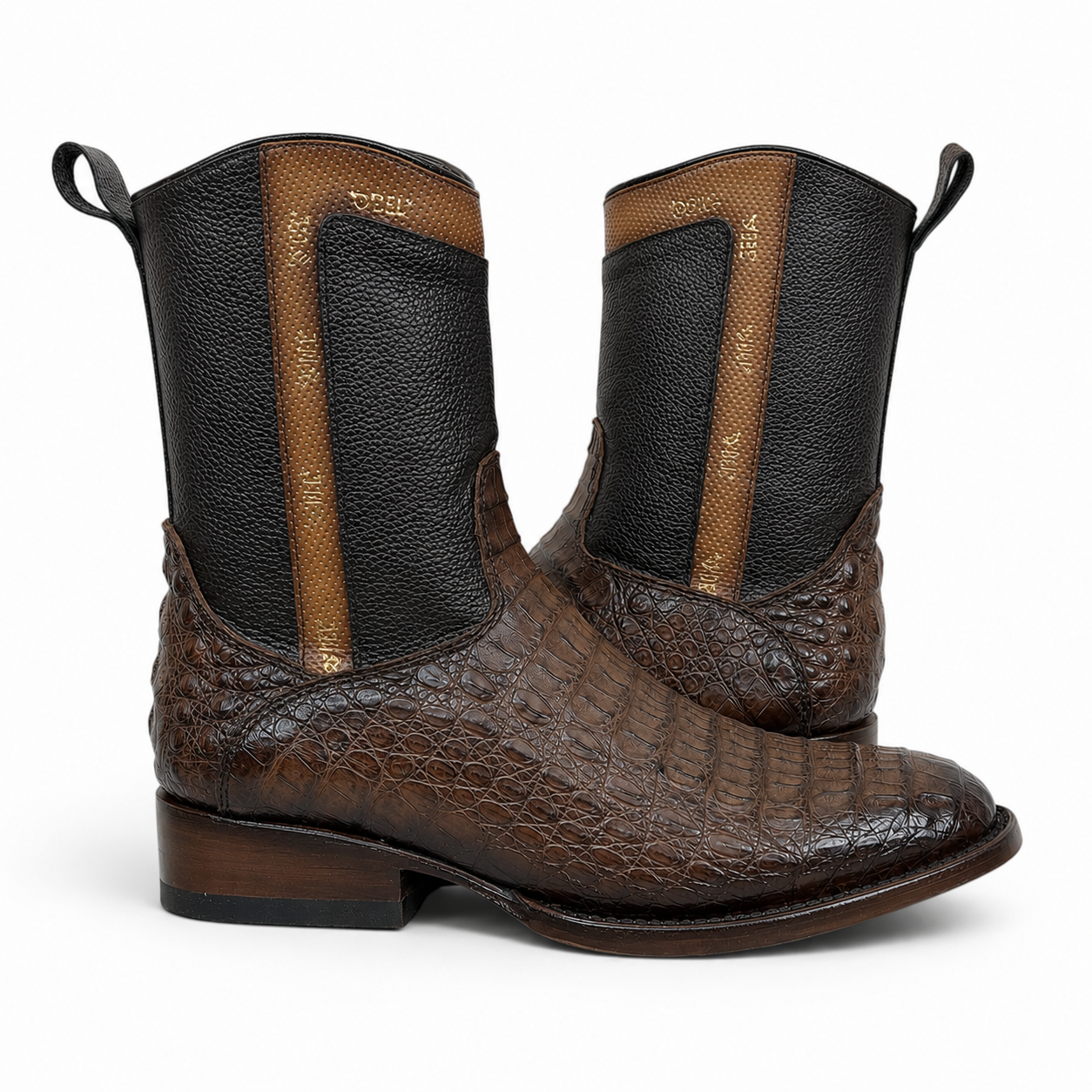 Bota Montana En Piel De Cocodrilo Genuino cafe
