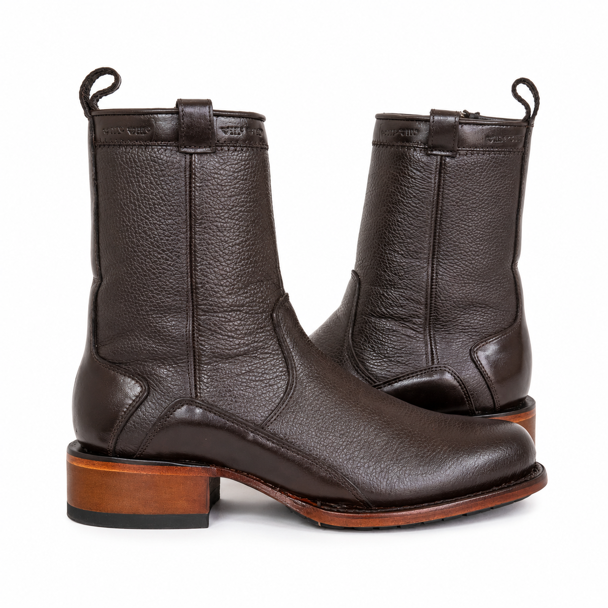Bota Álamo Piel Genuina De Venado Color Marrón