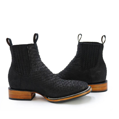 Botín completo en piel de piton original RB309