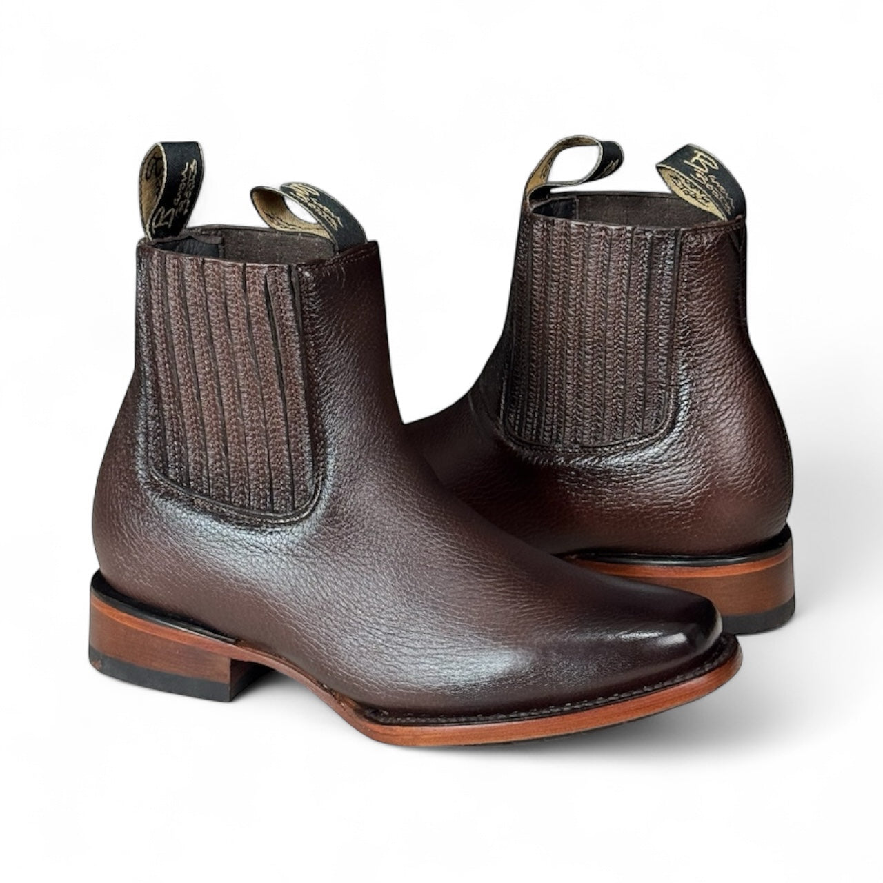 Botín Elegante piel Venado Genuina  | 704 Café