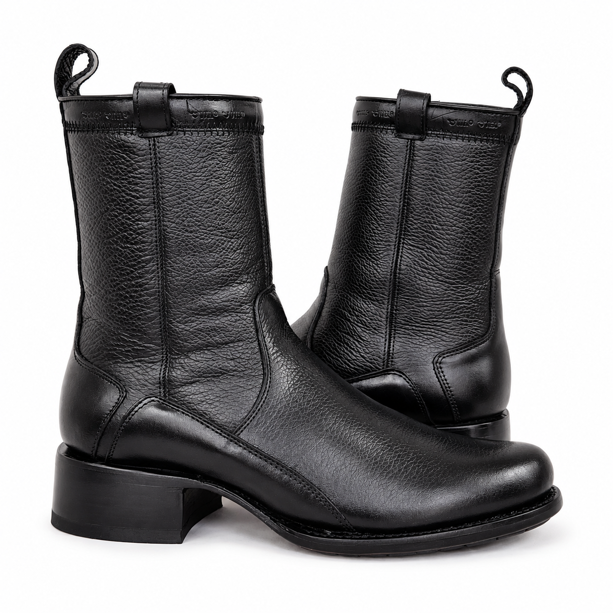 Bota Álamo Piel Genuina De Venado Color Negro