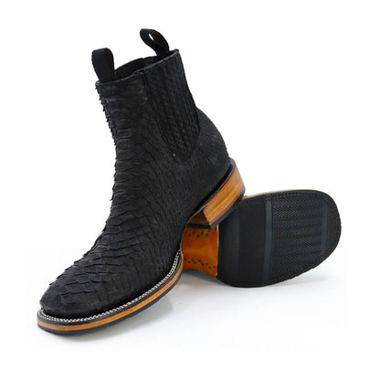 Botín completo en piel de piton original RB309
