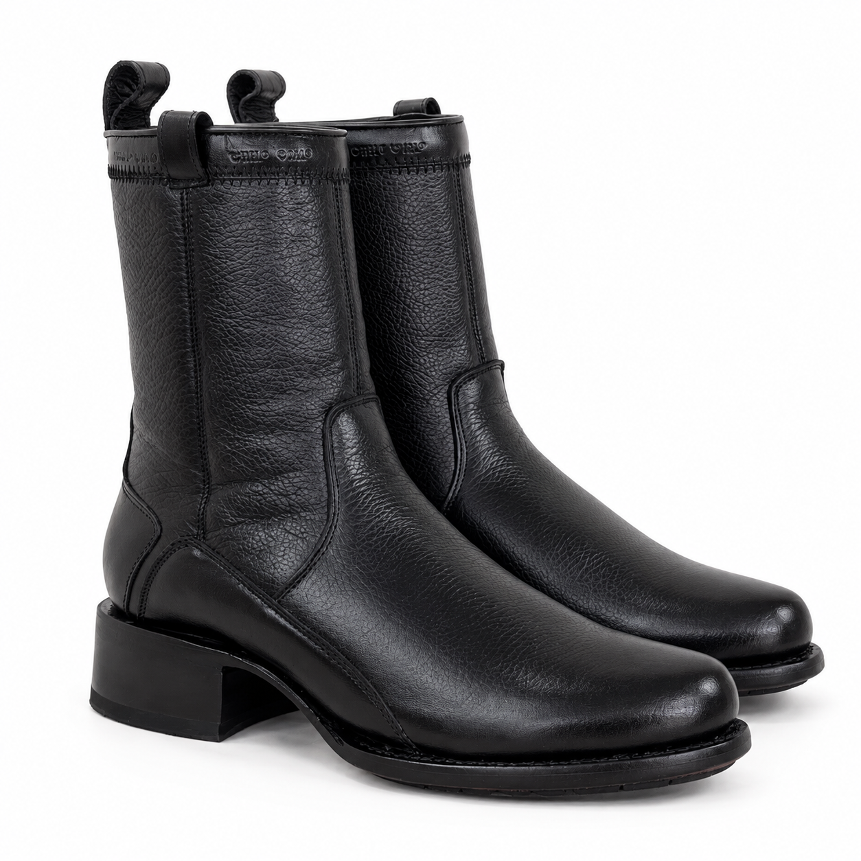 Bota Álamo Piel Genuina De Venado Color Negro