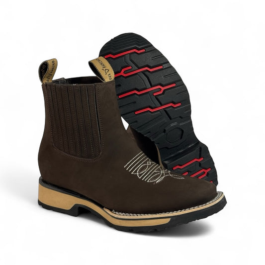 Botin Zeus Pro Cafe | Piel Genuina