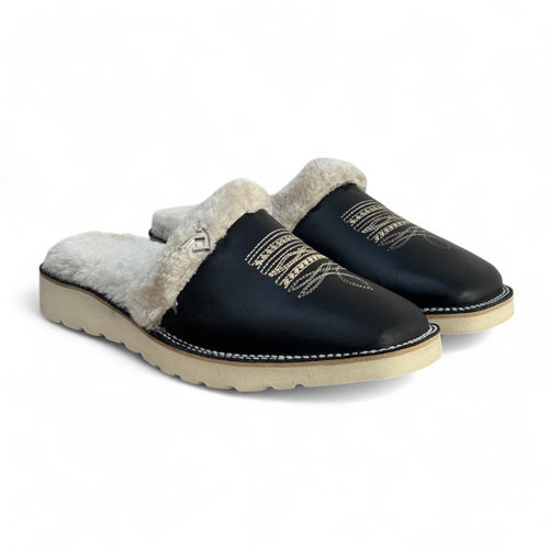 Pantufla vaquera negra RBP1