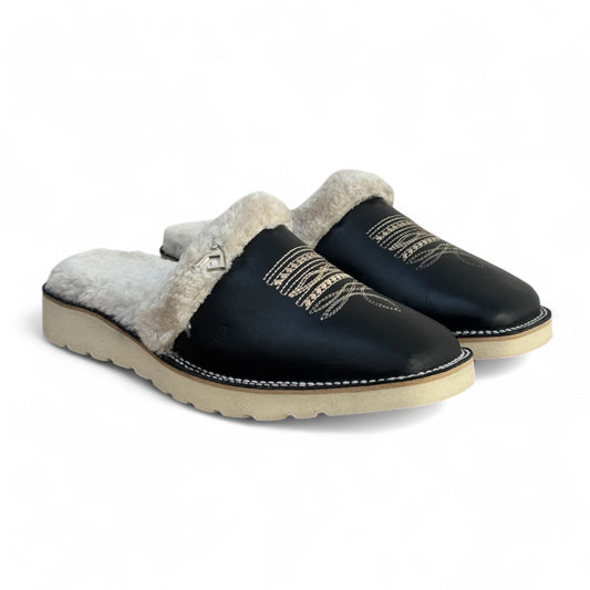 Pantufla vaquera negra RBP1