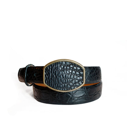 Cinturon piel de cocodrilo HC