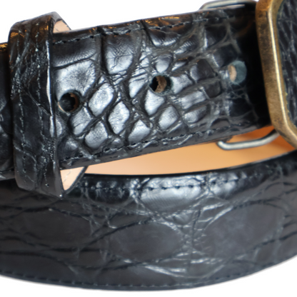 Cinturon piel de cocodrilo HC
