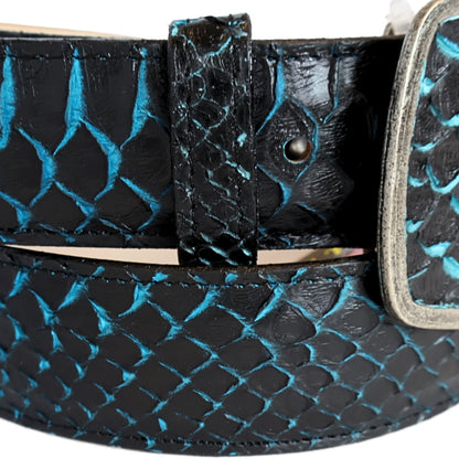 Cinturon piel de piton blueberry HC