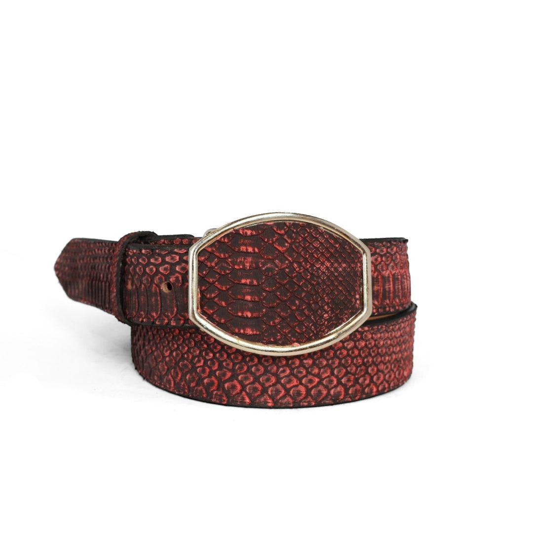 Cinturon piel de piton blackchery