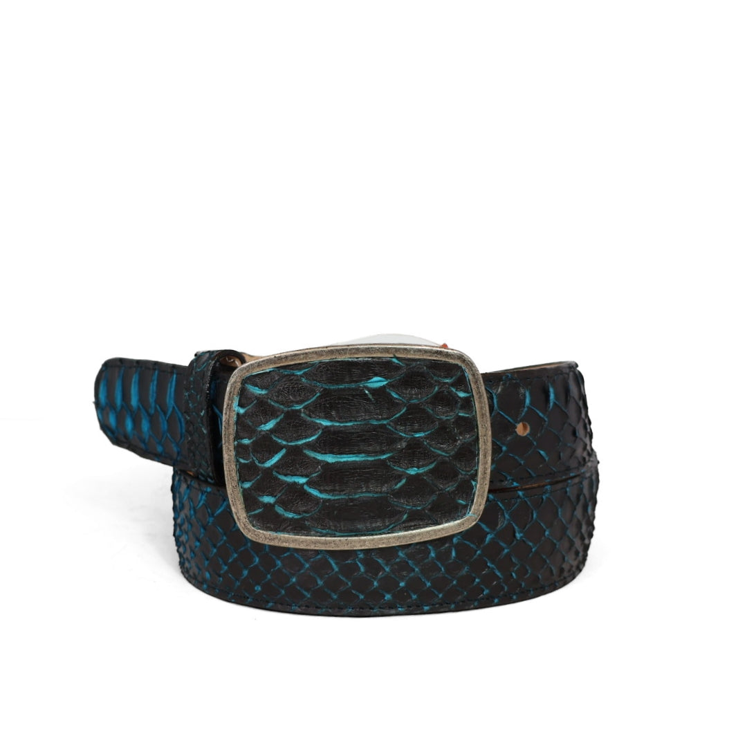 Cinturon piel de piton blueberry HC