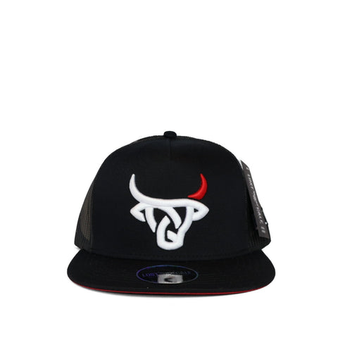 Gorra lost calf negra rojo