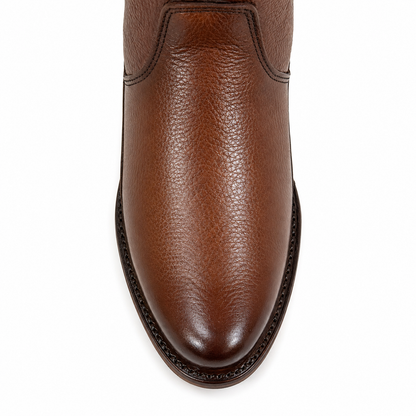 Bota Álamo Piel Genuina De Venado Color Brandy