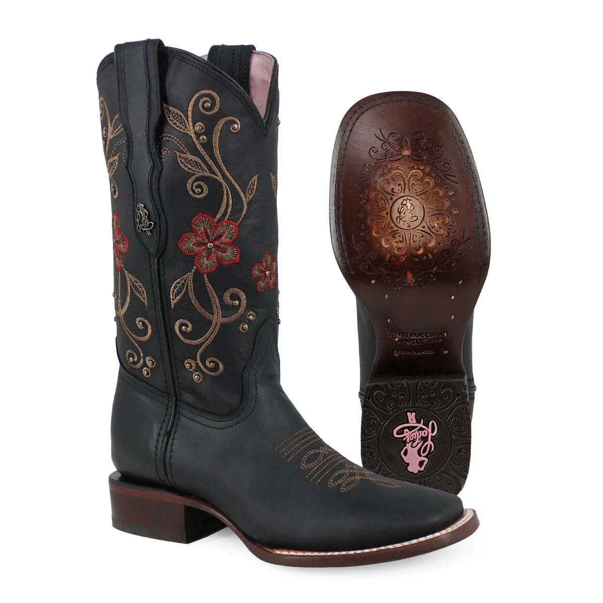 Bota Vaquera Para Mujer | Adorada Negra LEM2
