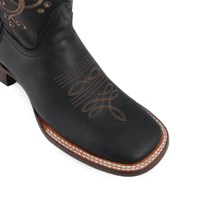 Bota Vaquera Para Mujer | Adorada Negra LEM2