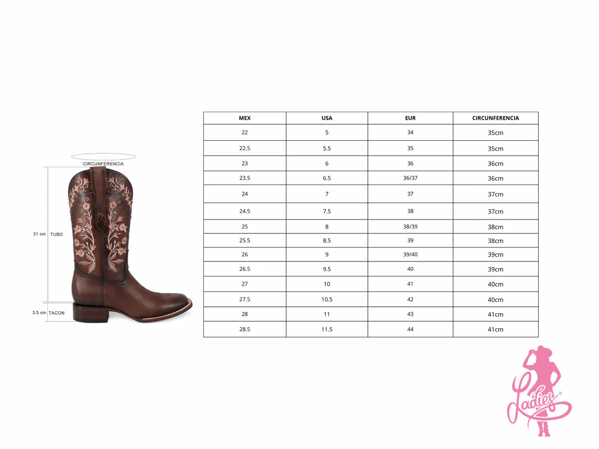 Bota Vaquera Armonia Piel Original