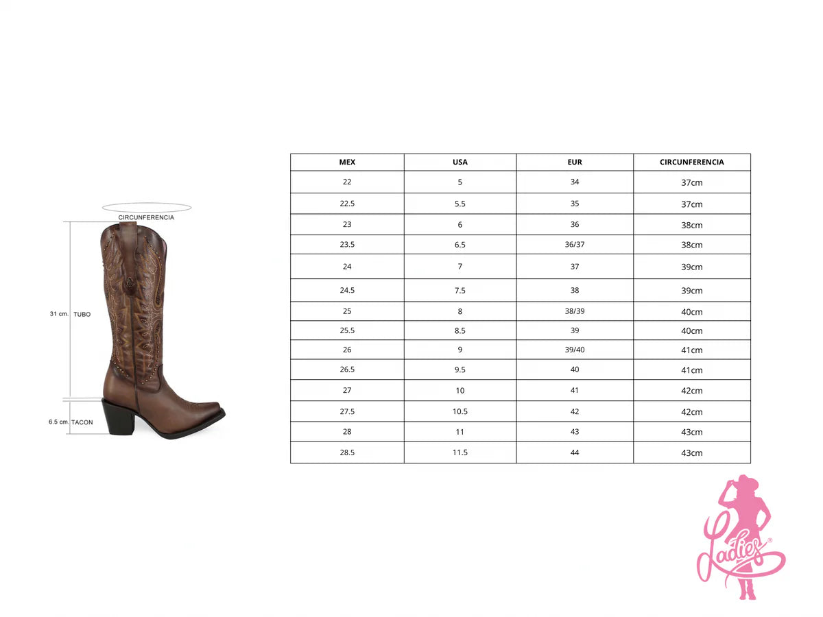 BOTA VAQUERA PUNTAL LIBERTY EN PIEL