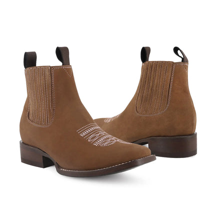 Botin Vaquero en piel Genuina color miel