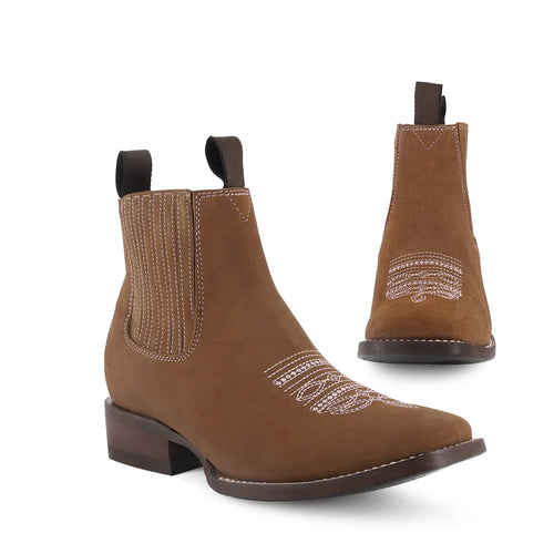 Botin Vaquero en piel Genuina color miel
