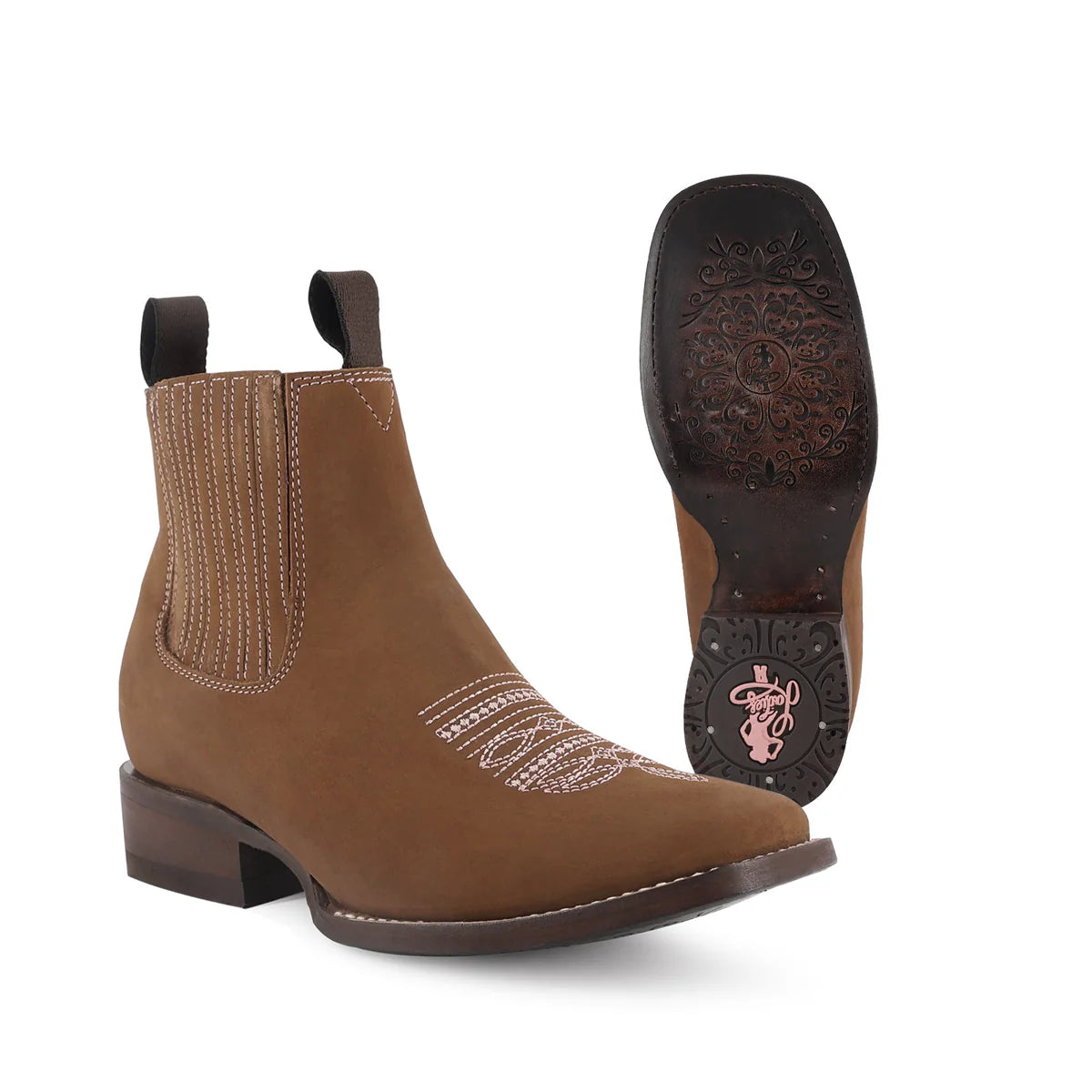 Botin Vaquero en piel Genuina color miel
