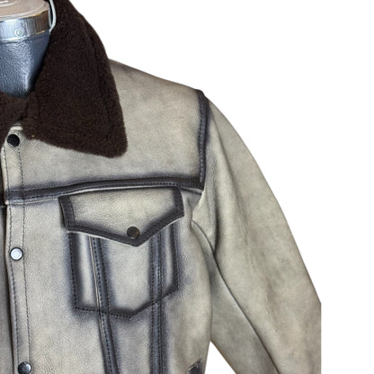 Chamarra Marlboro Desert Wolf En Piel Genuina