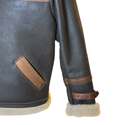 Chamarra Maverick Aviator En Piel De Borrego Genuina