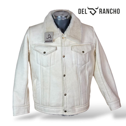 Chamarra Marlboro White Stallion En Piel Genuina