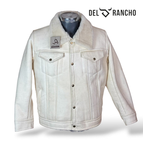 Chamarra Marlboro White Stallion En Piel Genuina